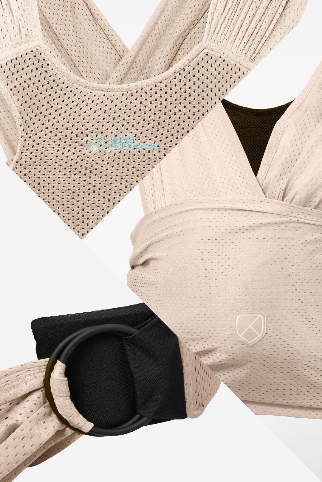 CUDDLE BREEZE Newborn Watersling Baby Wrap - Beige - Image 6