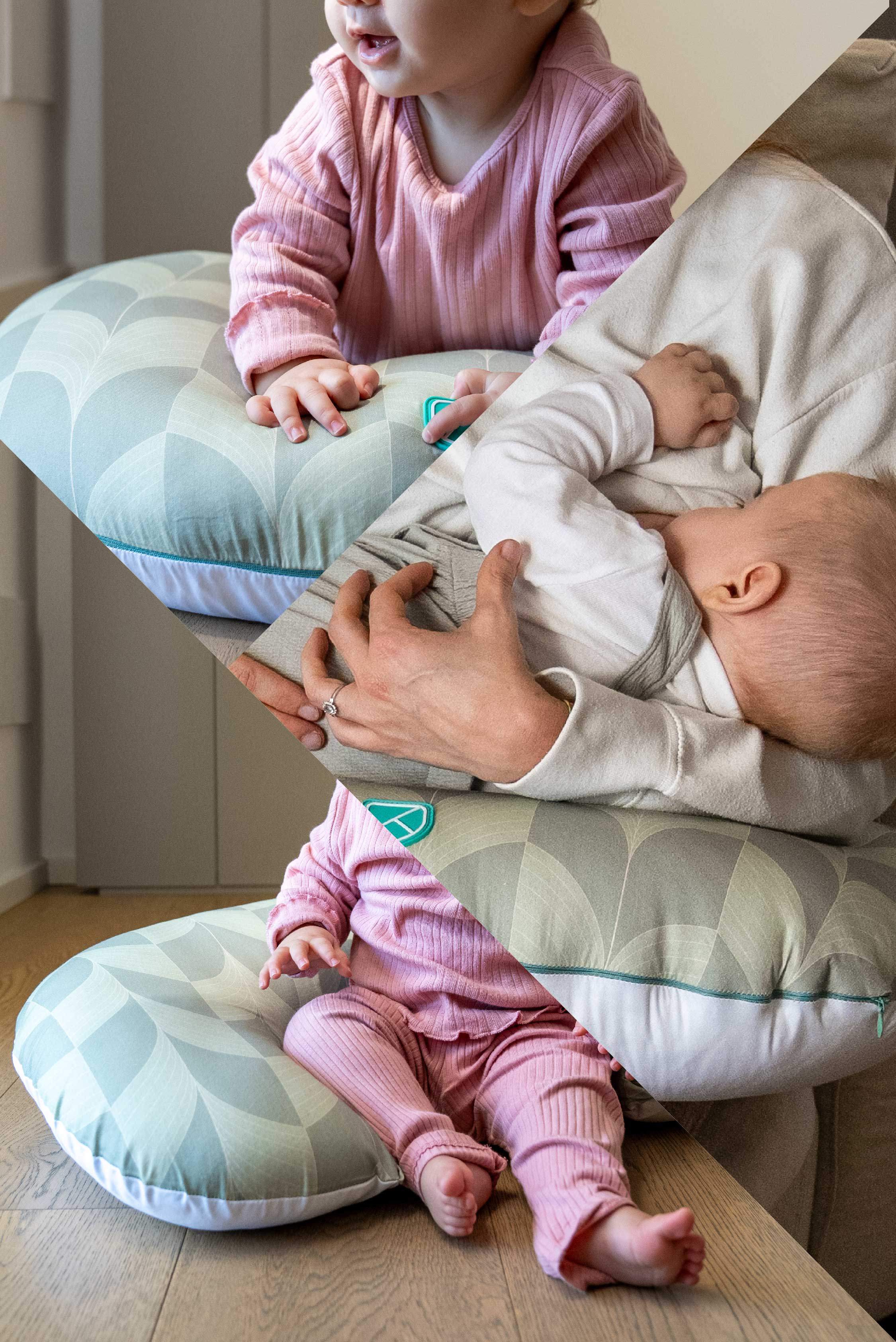 HUG BABY Breastfeeding Pillow - Fan Green - Image 5