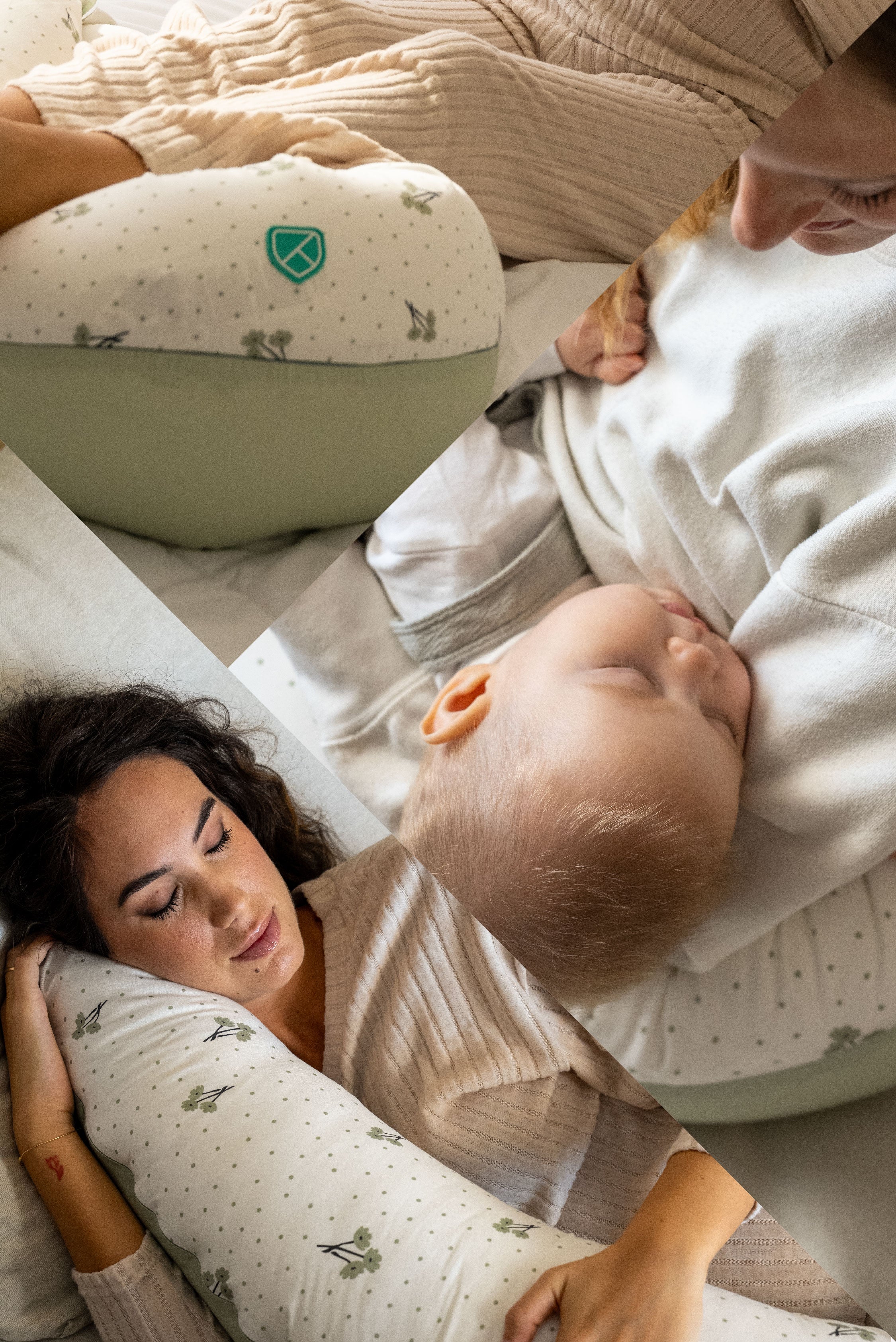 HUGS Pregnancy and Breastfeeding Pillow - Blossom Green - Image 5