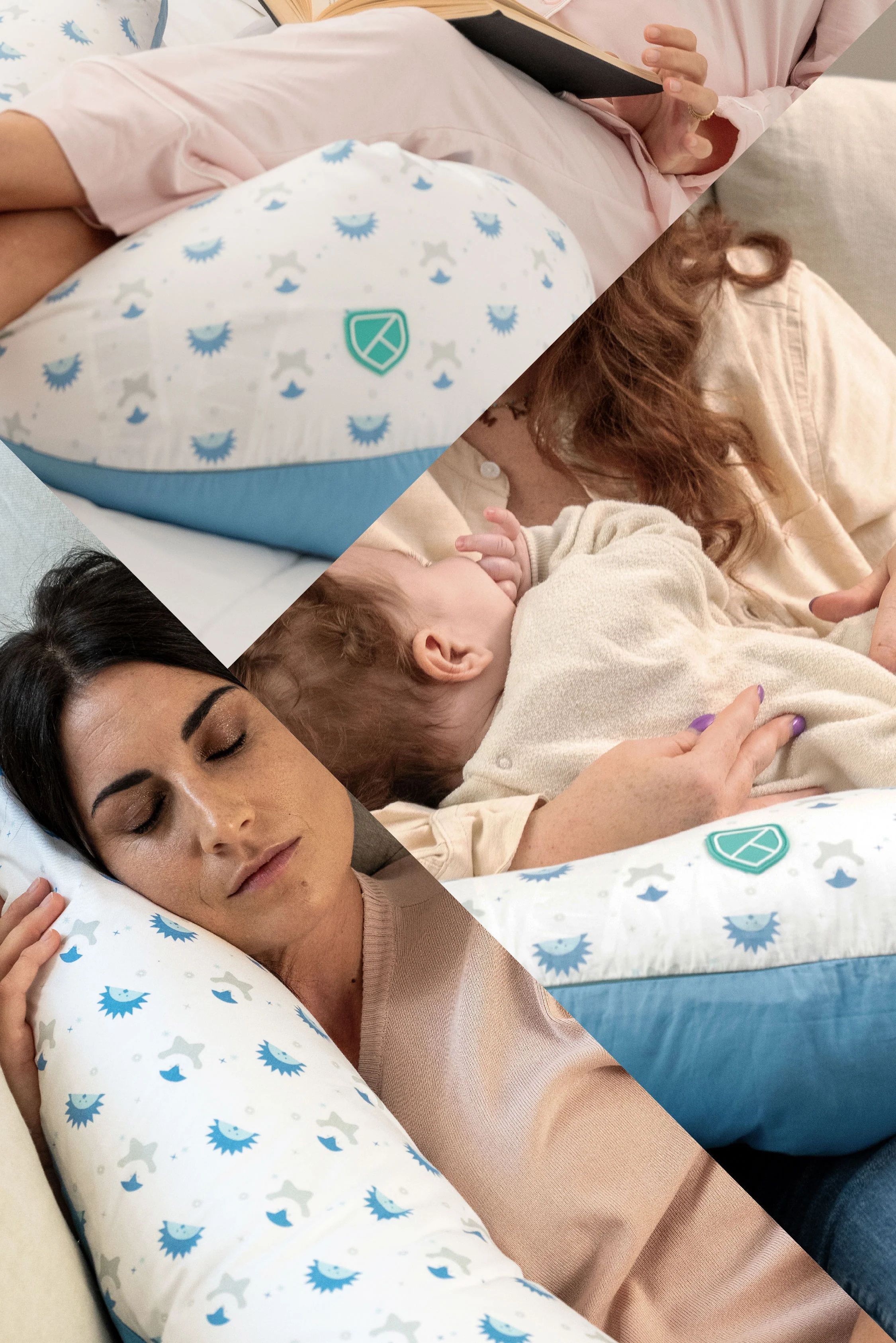 HUGS Pregnancy and Breastfeeding Pillow - Hedgehog Penguin - Image 5