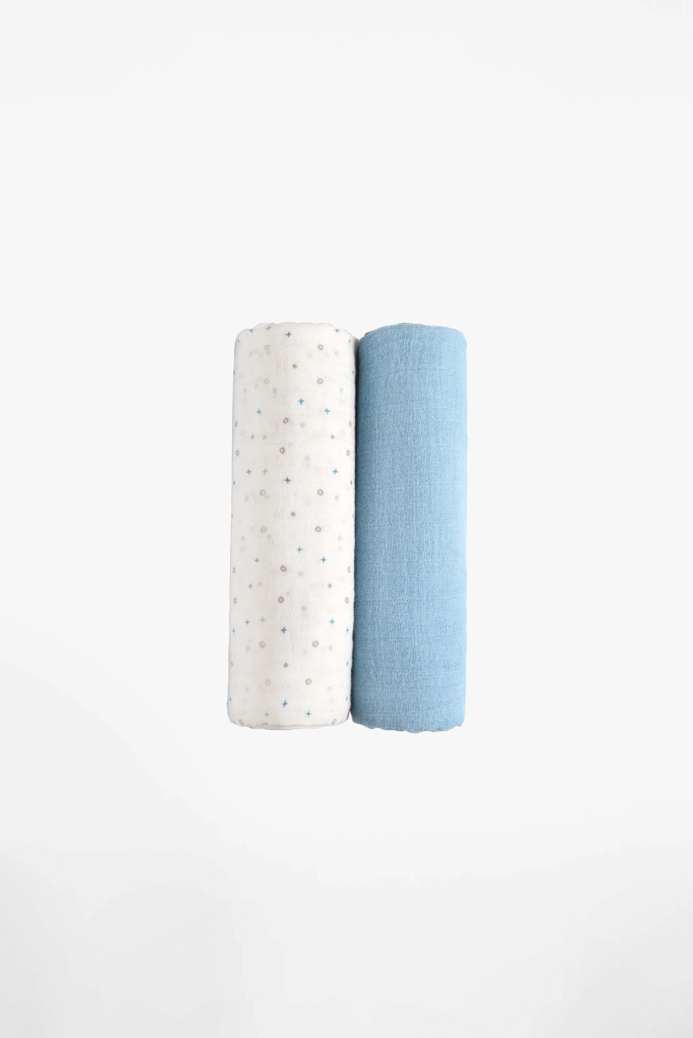SOFT TOUCH 120x120 Newborn muslin cloths - Light Blue - Image 3