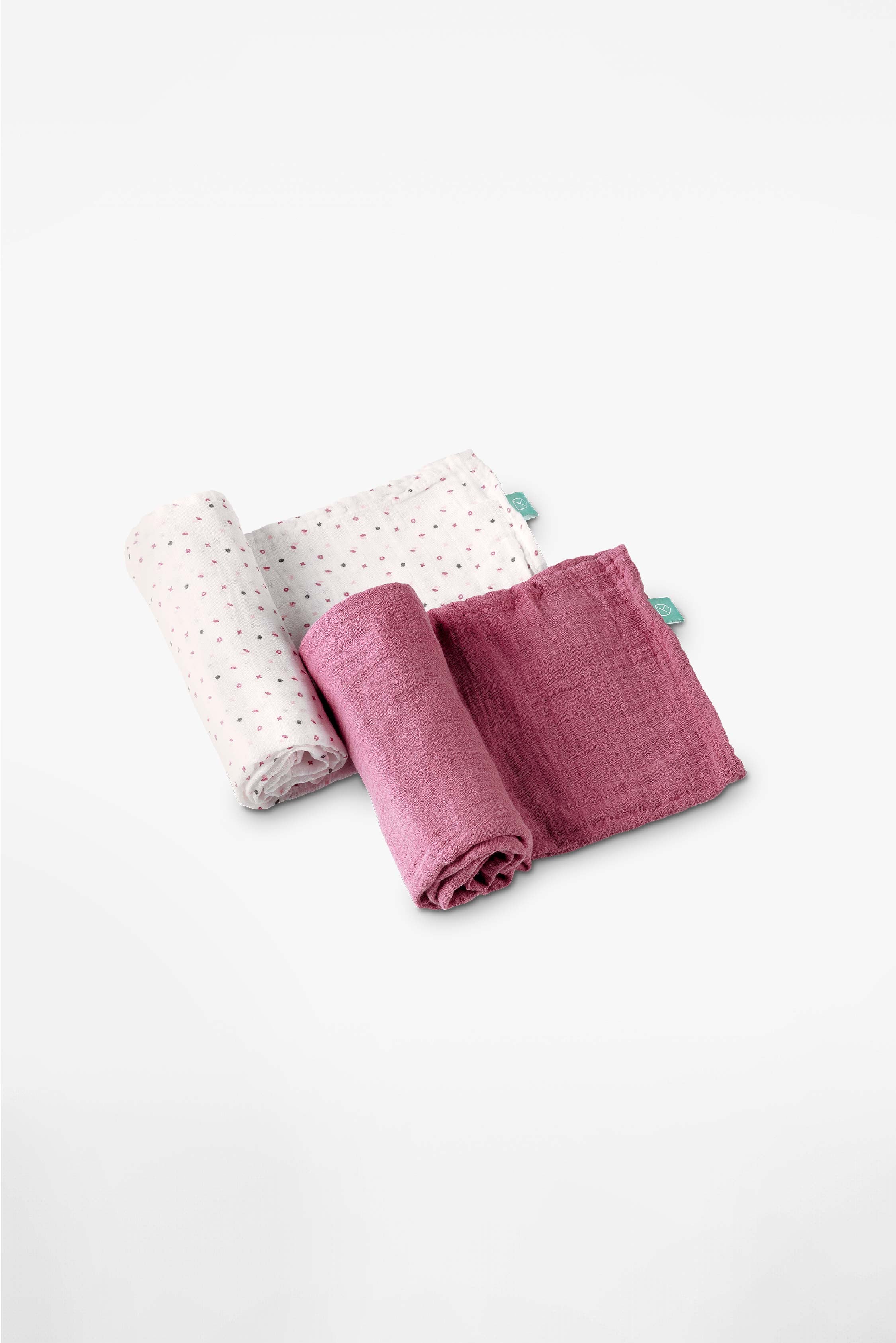 SOFT TOUCH 120x120 Newborn muslin cloths - Purple - Image 2