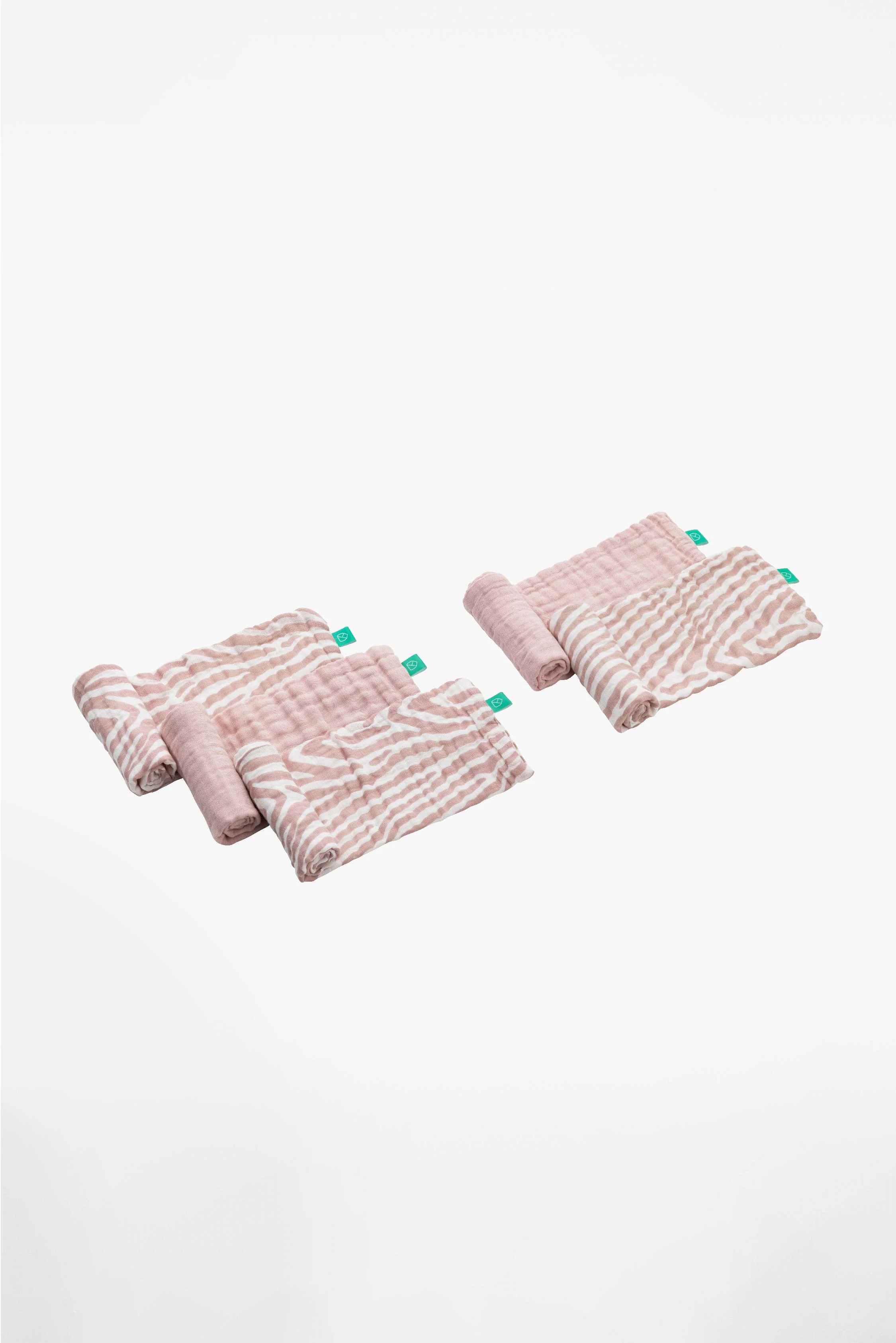 SOFT TOUCH 50x25 Newborn muslin cloths - Pink Sand - Tiger - Image 2