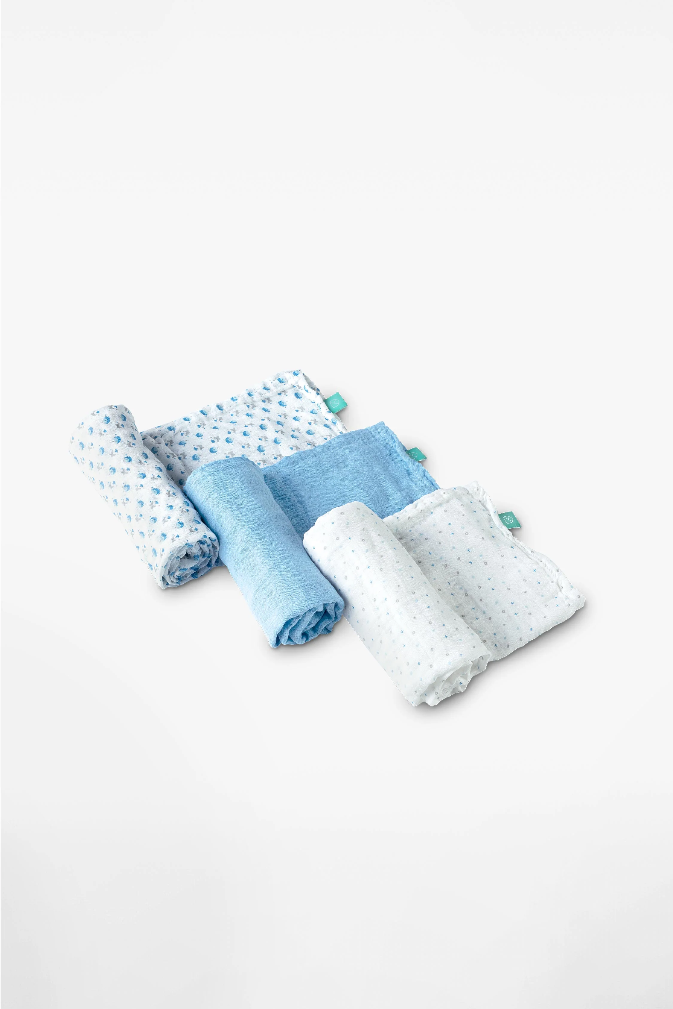 SOFT TOUCH 80x80 Newborn muslin cloths - Light Blue - Image 2