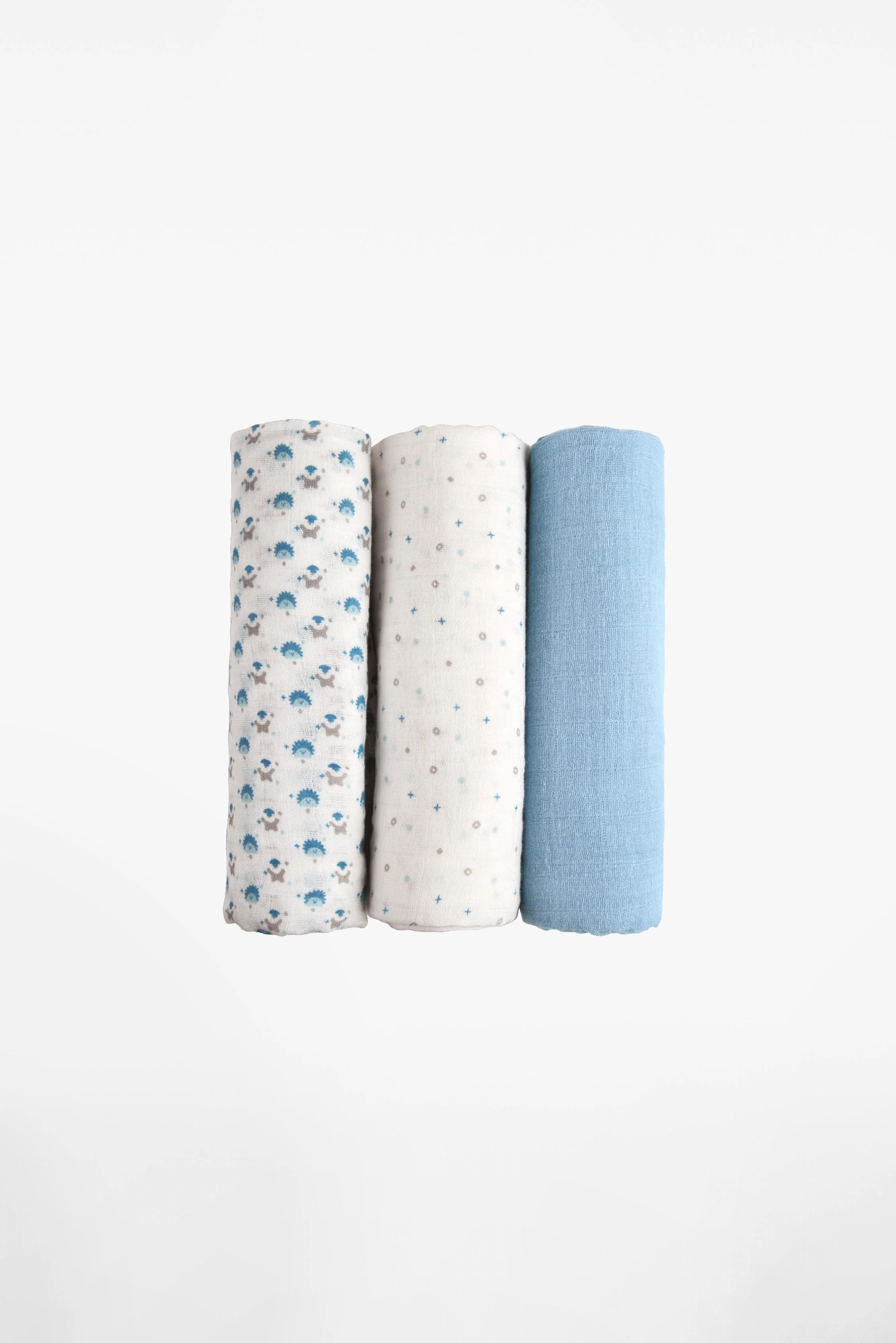 SOFT TOUCH 80x80 Newborn muslin cloths - Light Blue - Image 3