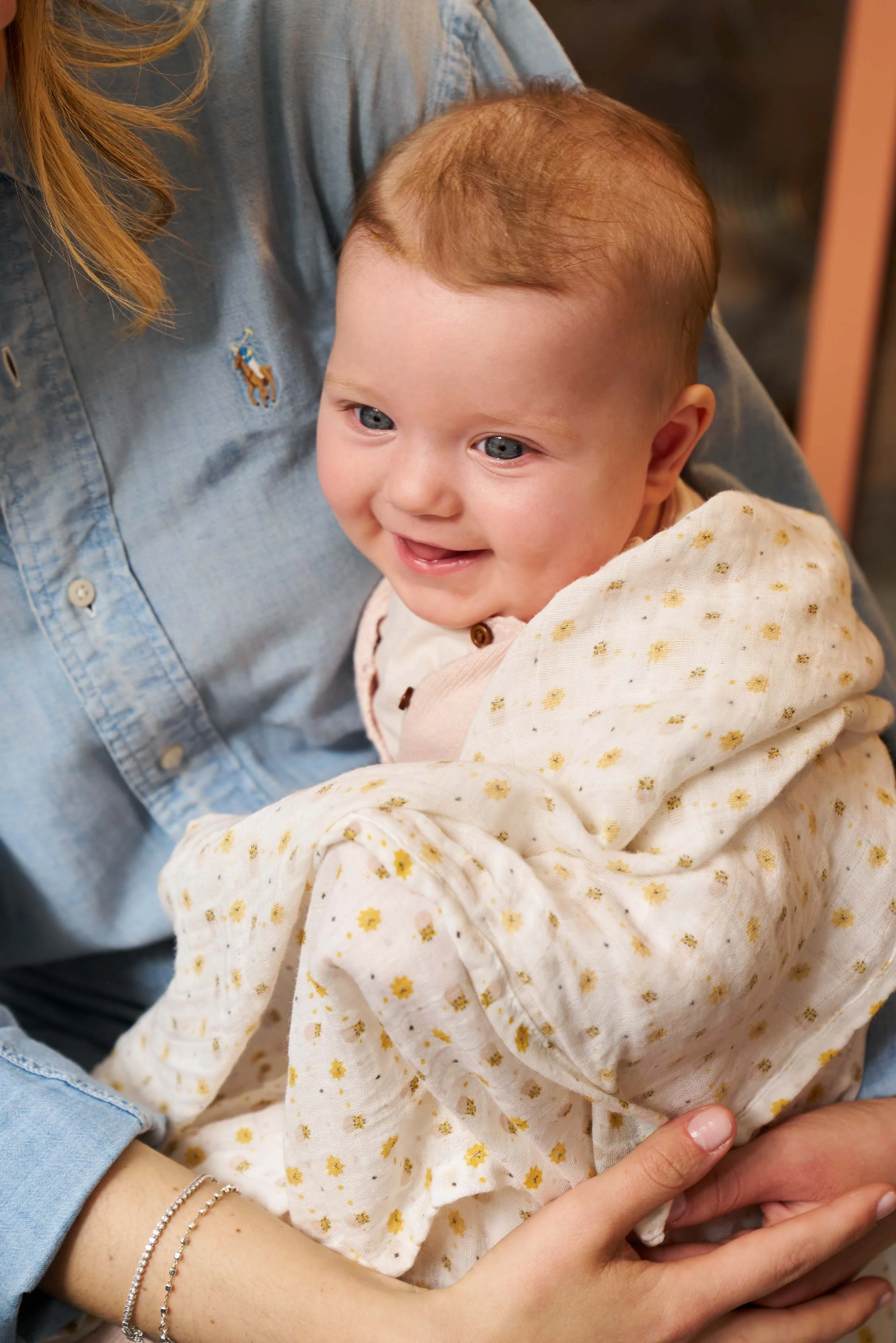 SOFT TOUCH 80x80 Newborn muslin cloths - Mustard Yellow
