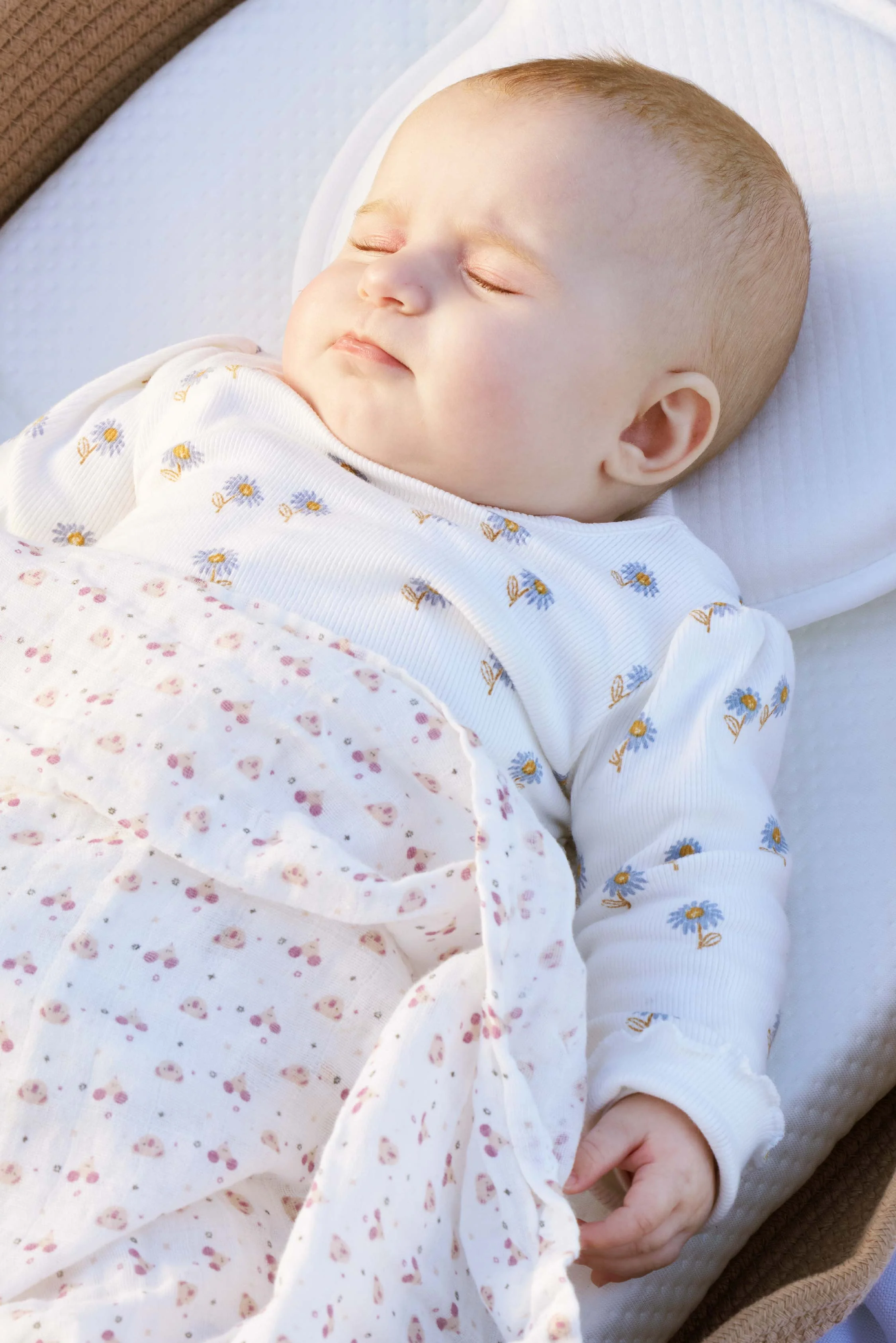 SOFT TOUCH 80x80 Newborn muslin cloths - Pink Sand