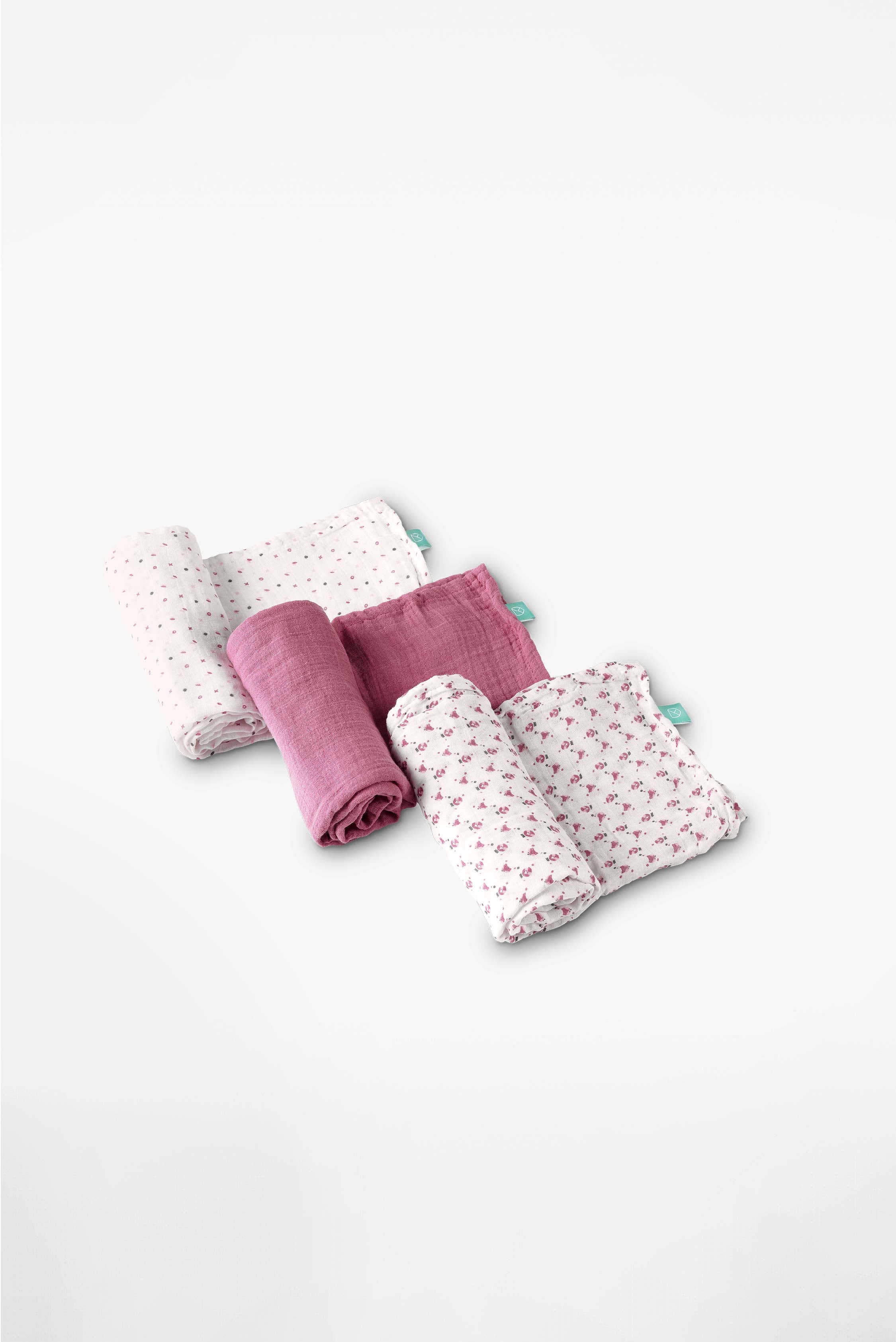 SOFT TOUCH 80x80 Newborn muslin cloths - Purple - Image 2