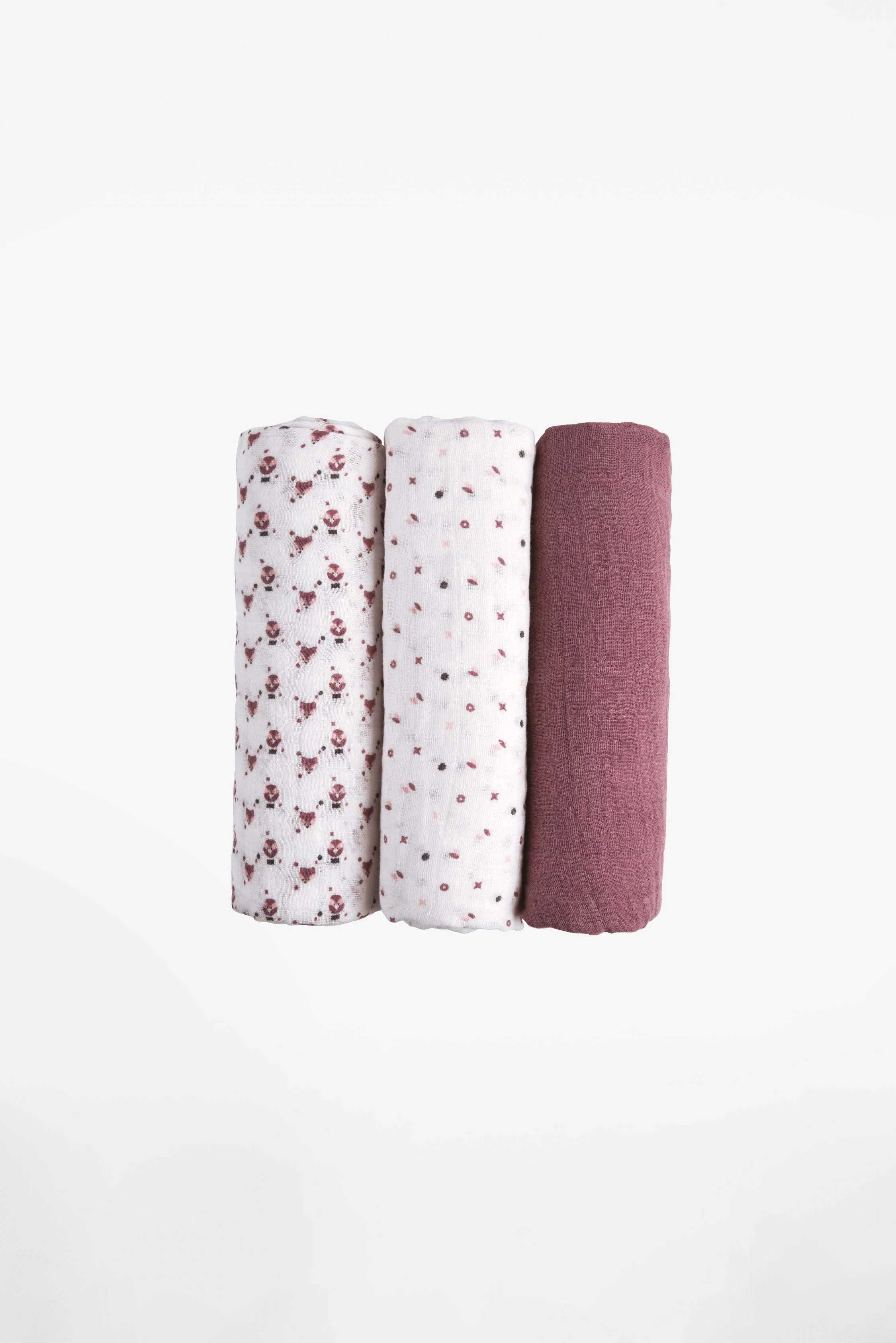 SOFT TOUCH 80x80 Newborn muslin cloths - Purple - Image 3